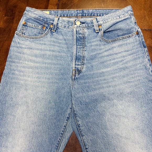 Levi's Premium 501 '90s Jeans Womens 31x30 Light Wash Blue Straight Leg Big E - Picture 2 of 13